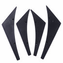 4X Car Front Bumper Splitter Lip Fins Spoiler Canards Body Refit Trim ABS Black