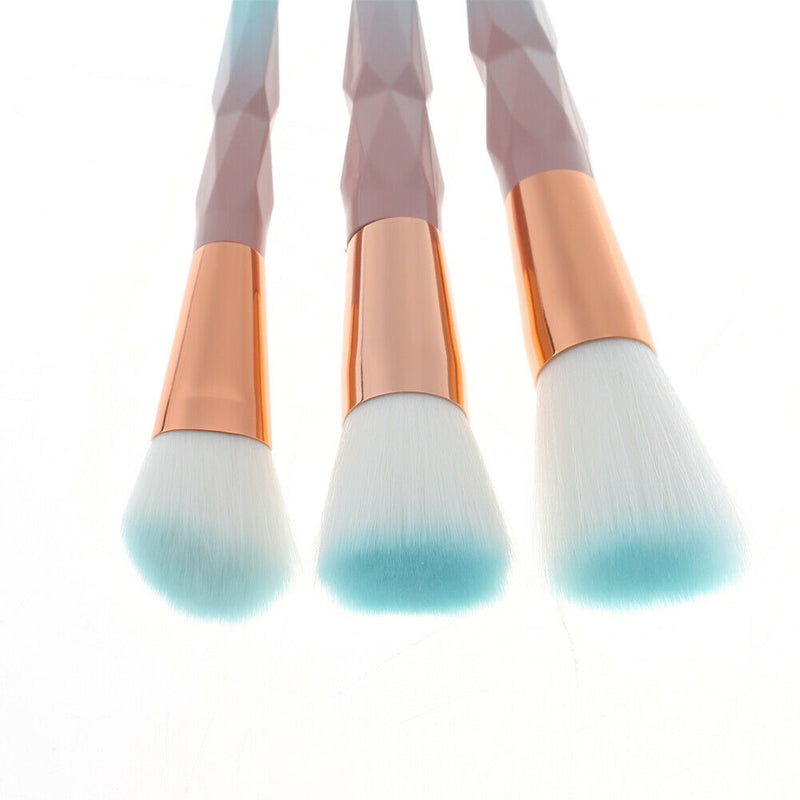 3pcs Diamond Pink Gradient Green Makeup Brush