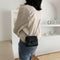 Women PU Leather Messenger Bag Chain Small Shoulder Satchel Bags (Black)