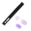 Soft Touch Pen Elastic Bandage Sleeve Pouch / Holder / Bag + Purple Silicone