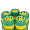 5Pcs 34Mm 1/2 Inch Hose Pipe Fitting Set Quick Yellow Water Connector Adapt