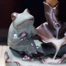 Buddhism Incense Burner Ceramic Stick Cones Holder Smoke Backflow Burner Frog
