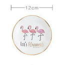 Flamingo Ceramic Small Dish Sauce Sugar Vinegar Snack Food Serving Tray