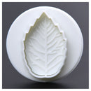 3Pcs Veined Rose Leaf Fondant Cake Cutter Plunger--White