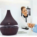 300ml USB Mini Aromatherapy Air Humidifier 7 Color LED Light (Dark Brown)