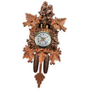 Creative Wooden Handcrafted Cuckoo Clock Carved Battery-operated Clock N