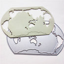 World Map Metal Cutting Dies Stencils for DIY Scrapbooking Album Cards Decor FT
