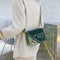 Fashion Women Shoulder Bag Letters PU Leather Flap Messenger Bags (Green)