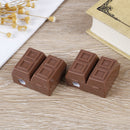 2Pcs creative chocolate plastic pencil sharpener with eraser writing statione BX