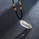 100% Natural Quartz Crystal Pendulum Pendant Necklace Chakra Healing Rock Stone