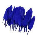 50pcs Dyed Goose Feathers DIY Hairstyles Decor Jewelry Wedding Party - Blue