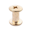 10pcs 5mmx6mm brass coated screws Post for Guertel scrapbook Q2U4