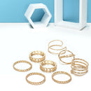 8pcs Multilayer Twist Women Knuckle Rings Women Charming Wedding Jewelry