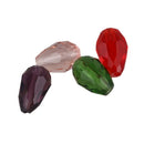 50PCs Gift Mixed Crystal Glass Faceted Teardrop Beads 11x8mm
