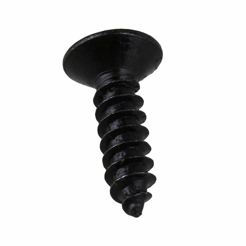 50x Guitar Bass Screws Parts for Scratchplates Pickguard, Black