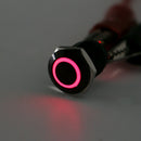 4Pin 12mm 12V Angel Eye LED Light Metal Push Button Momentary Switch Waterproof