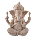Sandstone Hand Carved Hindu Tribal God Ganesh Elephant Statue Feng Shui Deco