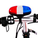 6 bike bicycle police led light + 4 loud siren sound trumpet cycling horn bell Z
