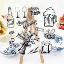 Champagne Beer DIY Transparent Silicone Stamps Scrapbooking Album Cards OZ
