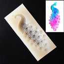 Peacock Shape Silicone  For  Clay Fondant Cake Baking Tools UV Epoxy Handcraf ^