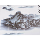 Excellent Black Color Bamboo Mountain Rivers Boats Wall Stickers Chinese- OZ