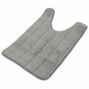Bathroom Mat 40x60cm U Shaped Cotton Bathroom Anti Slip Bath Mat Grey O6W3