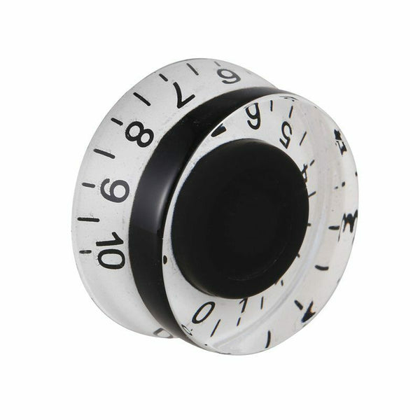 1 Set Of 4 Guitar Speed Control Knobs Volume Tone Knobs (Black / White)
