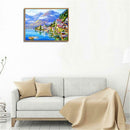 Seaside Town 5D Full Drill Diamond Painting Embroidery DIY Craft Needlework