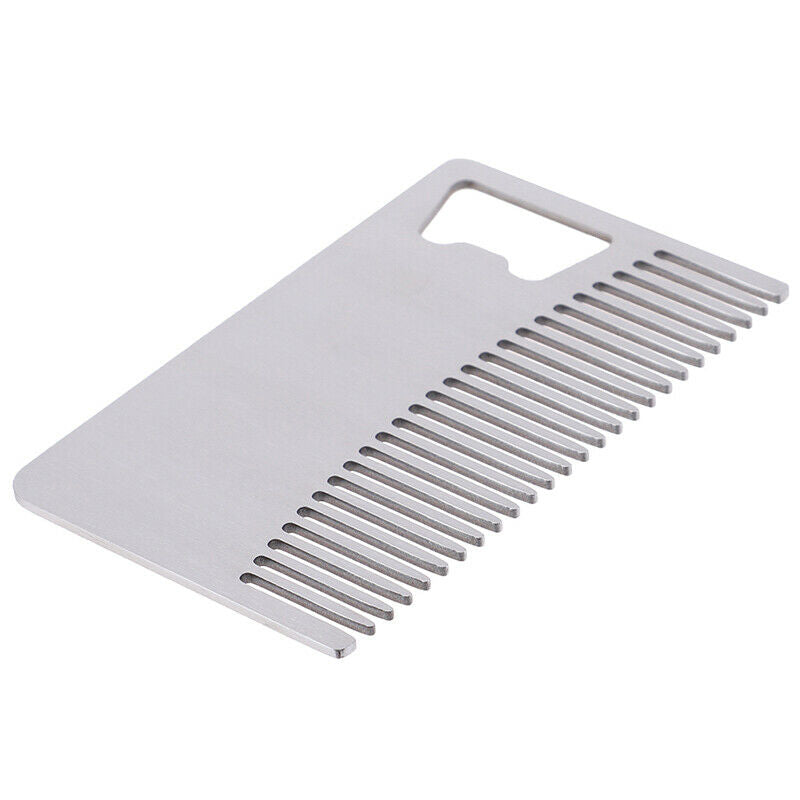 Portable Stainless Steel Beard Mustache Hair Beard Care Comb With Bottle Open 3C