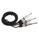 MagiDeal 6.35mm 1/4"inch TRS Stereo to Dual 1/4" TS Mono Y Splitter Cable Wires