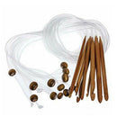 Bamboo Flexible Afghan Tunisian Carpet Crochet Hooks Needles At Random Tran B4S3
