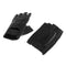 Mens Outdoor Black Soft Leather Driving Motorcycle Biker Fingerless Gloves
