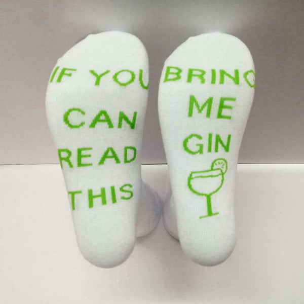 Men Women Letter If You can read this Bring Me A Gin K4L3 Xm Socks Printed S3F8