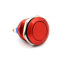 1PC 16mm waterproof red momentary metal push button switch flat top JR