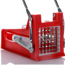 Stainless Steel French Fry Cutter Potato Vegetable Cutters 2 Blades, Red