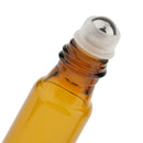 Refillable Aromatherapy Essential Oils Roll On Bottles, 6 Pack, Glass + Plastic