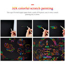 50pcs 32K Scratch Art Paper Drawing Kit DIY Doodle Template Painting Toys
