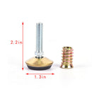 8 Pack M8x20mm Thread Adjustable Screw on Type Slotted Furniture Leveling F Hn