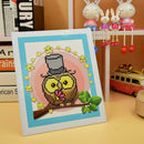 Night Bird 5D Cardboard Round Diamond Painting DIY Craft Needlework Stitch