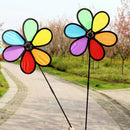 New Colorful Rainbow Dazy Flower Spinner Wind Windmill Garden Yard Outdoor D Hn