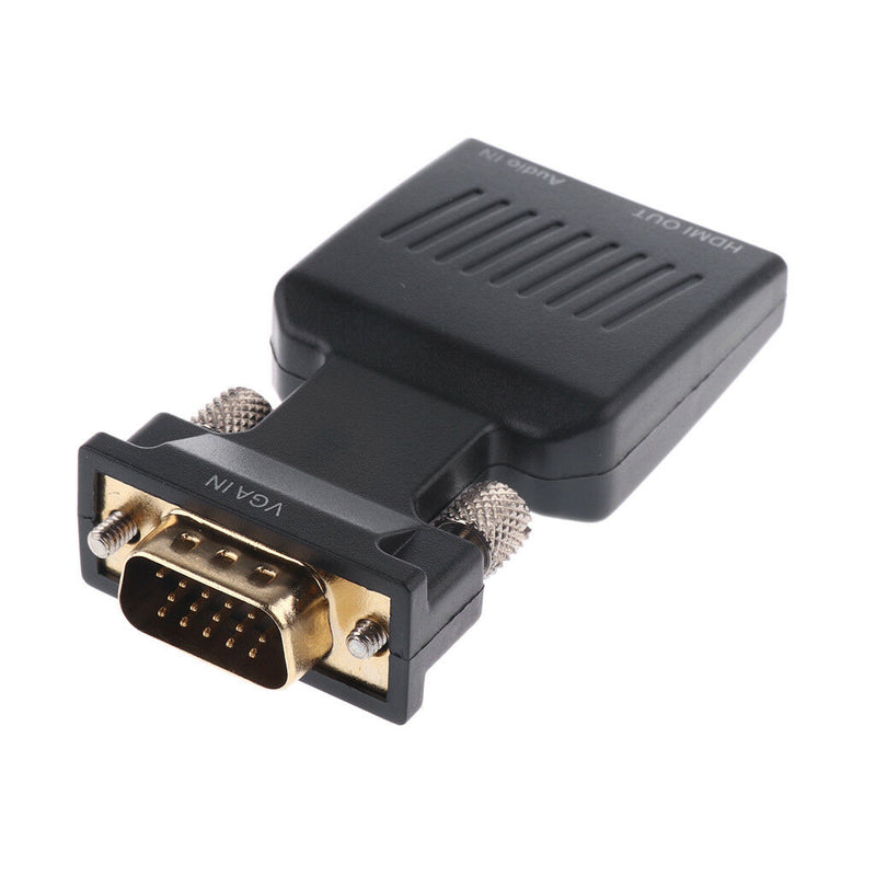 Male to Female M-F VGA HDMI Adapter Converter Audio Support 1080P For HDTV