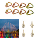 4x Fountain Water Nozzle Spray Head DN15 Ratchet 8Pcs Double J Hook For Garden