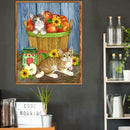 5D DIY Diamond Painting Cats Fruits Cross Stitch Embroidery Rhinestones Kit
