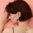Women Girls Creative Spiral Leaf Earrings Significant Gift Decor Fashion Be O5Q4
