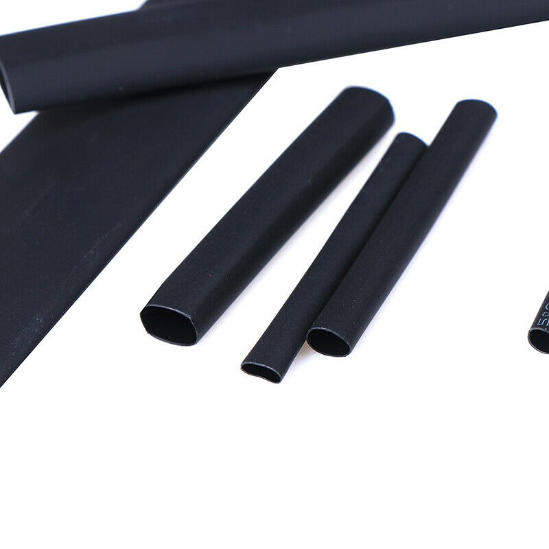 127pcs 7 Sizes 2:1 Electronic Heat Shrink Tubing Tube Sleeve Wrap Wire Black Kw