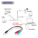 2 in 1 Splitter 4 Pole 3.5mm Audio earphone headset to 2 female jack Headph