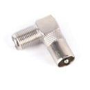 2pcs 90 Degree Right Angled TV Aerial Cable Connector RF Coaxial F Socket.kz