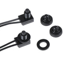 2PCS 12V Waterproof Push Button On-Off Switch With 4" Lead Wire Black ME