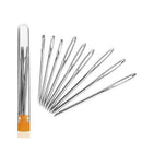 9PCS Self Threading Sewing Needles - ASSORTED 3 SIZES - EASY THREAD - Large Eye