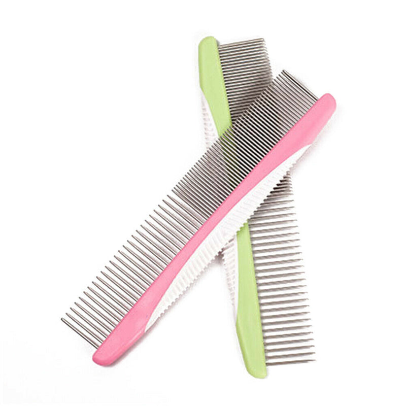 Stainless Steel Teeth Styling Home Dog Comb Single Row Removes Tangles Knots